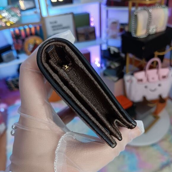 Gucci GG Supreme Canvas Brown Leather Tiger Compact Wallet Full Set - Picture 10 of 15